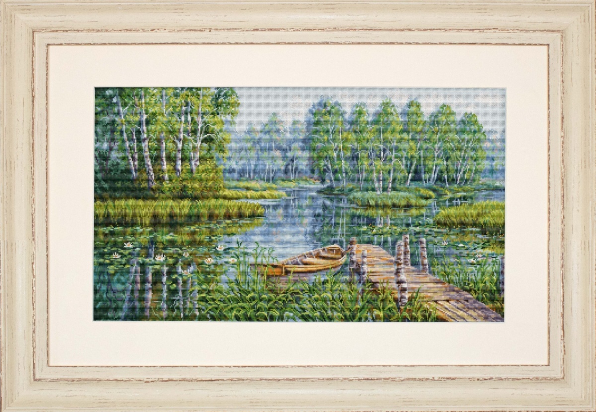 Birches at the Edge of the Lake Cross Stitch Kit фото 3