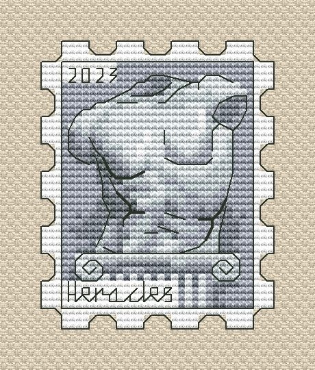Heracles Torso Postage Stamp Cross Stitch Pattern фото 1