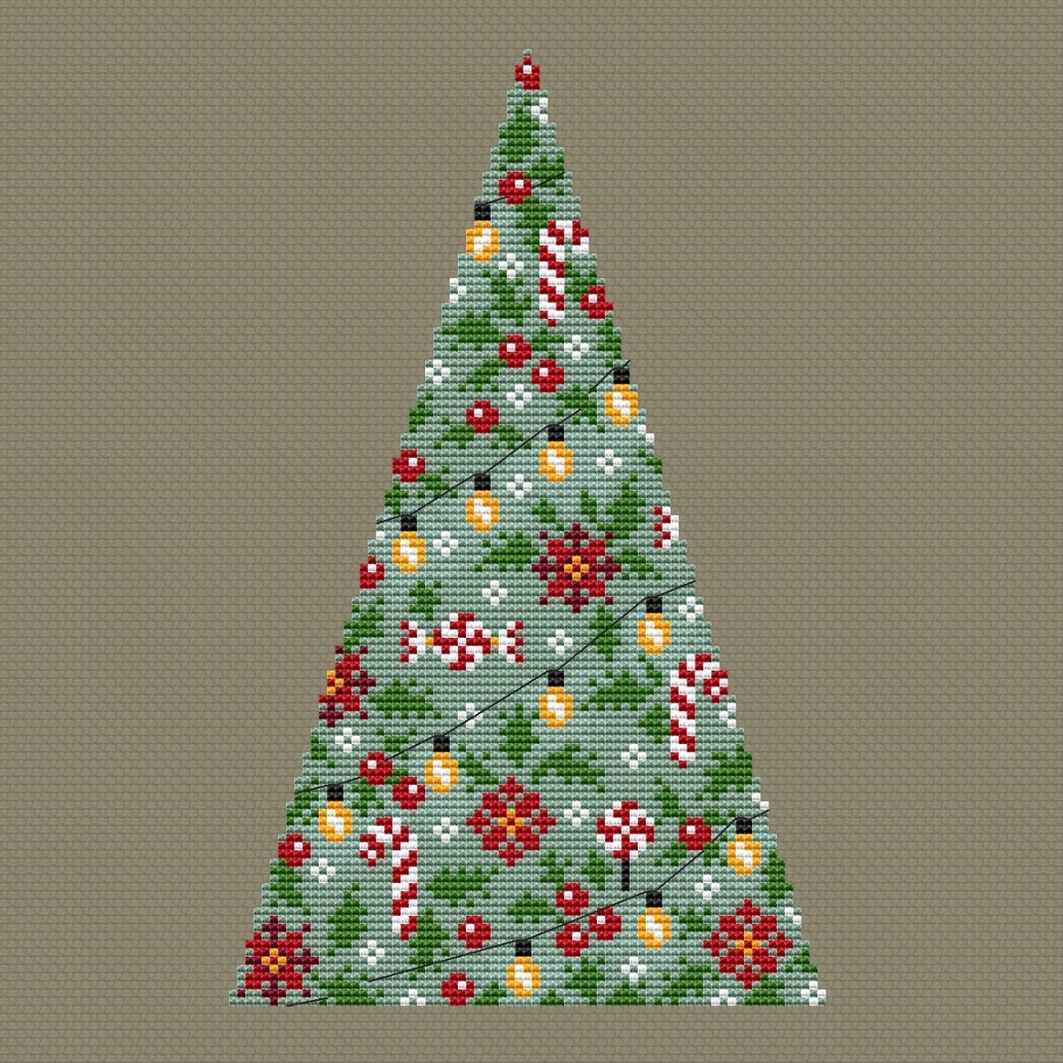 Christmas Tree Simple Cross Stitch Pattern фото 4