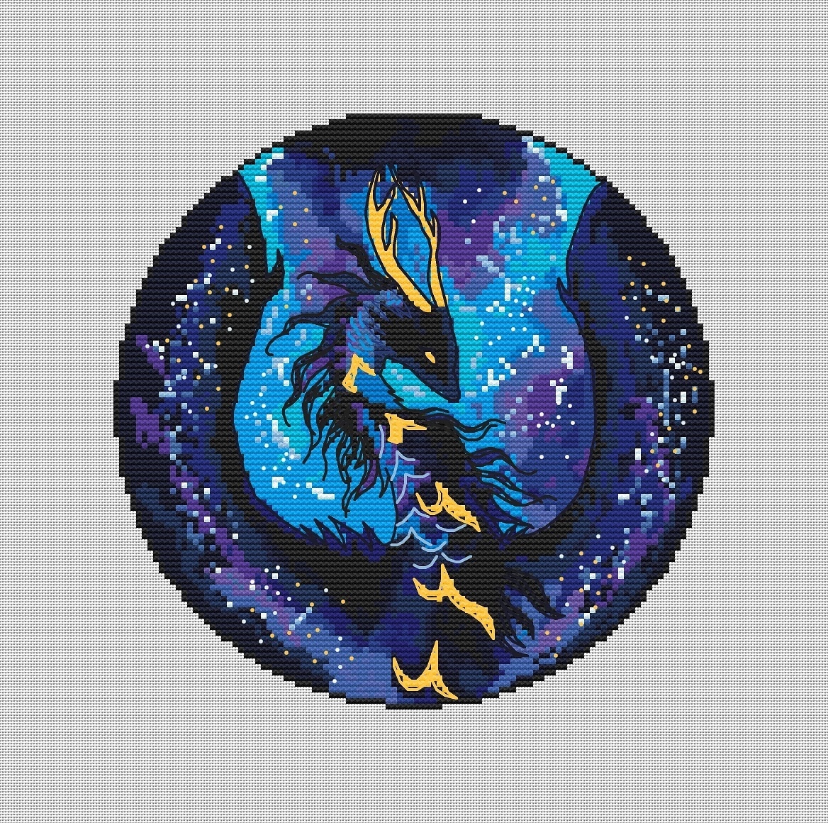 Blue Dragon Cross Stitch Pattern фото 4