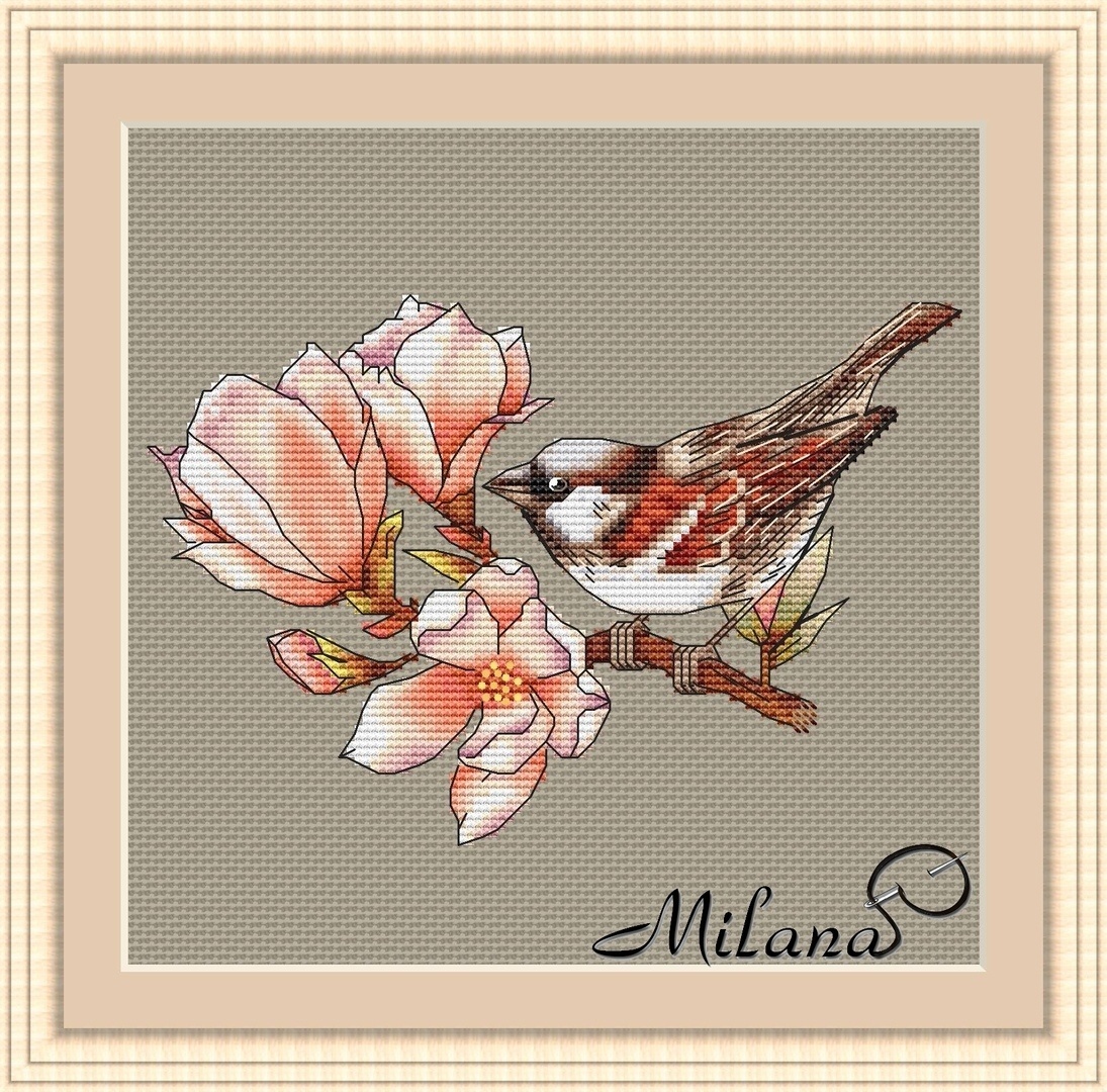 Little Sparrow Cross Stitch Pattern фото 1