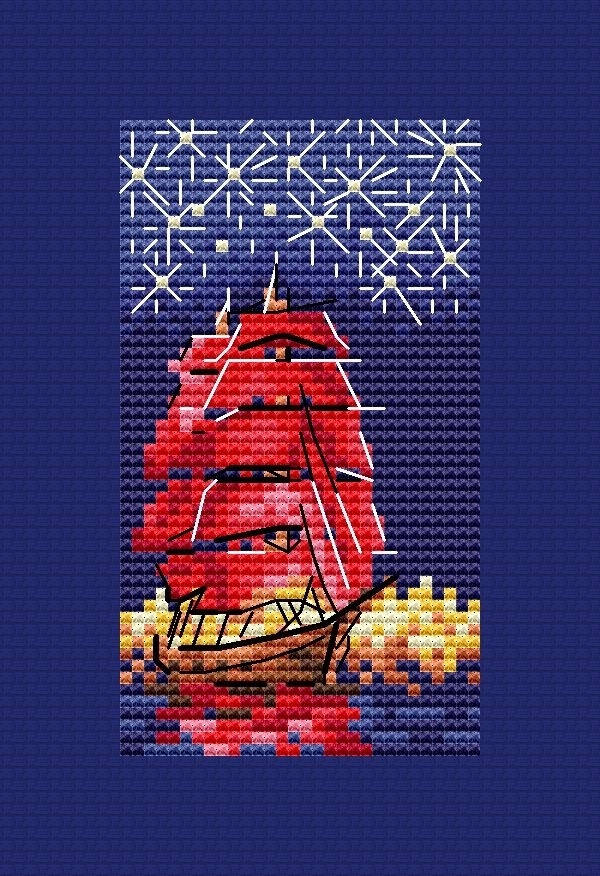 Scarlet Sails. Saint-Petersburg Cross Stitch Pattern фото 4