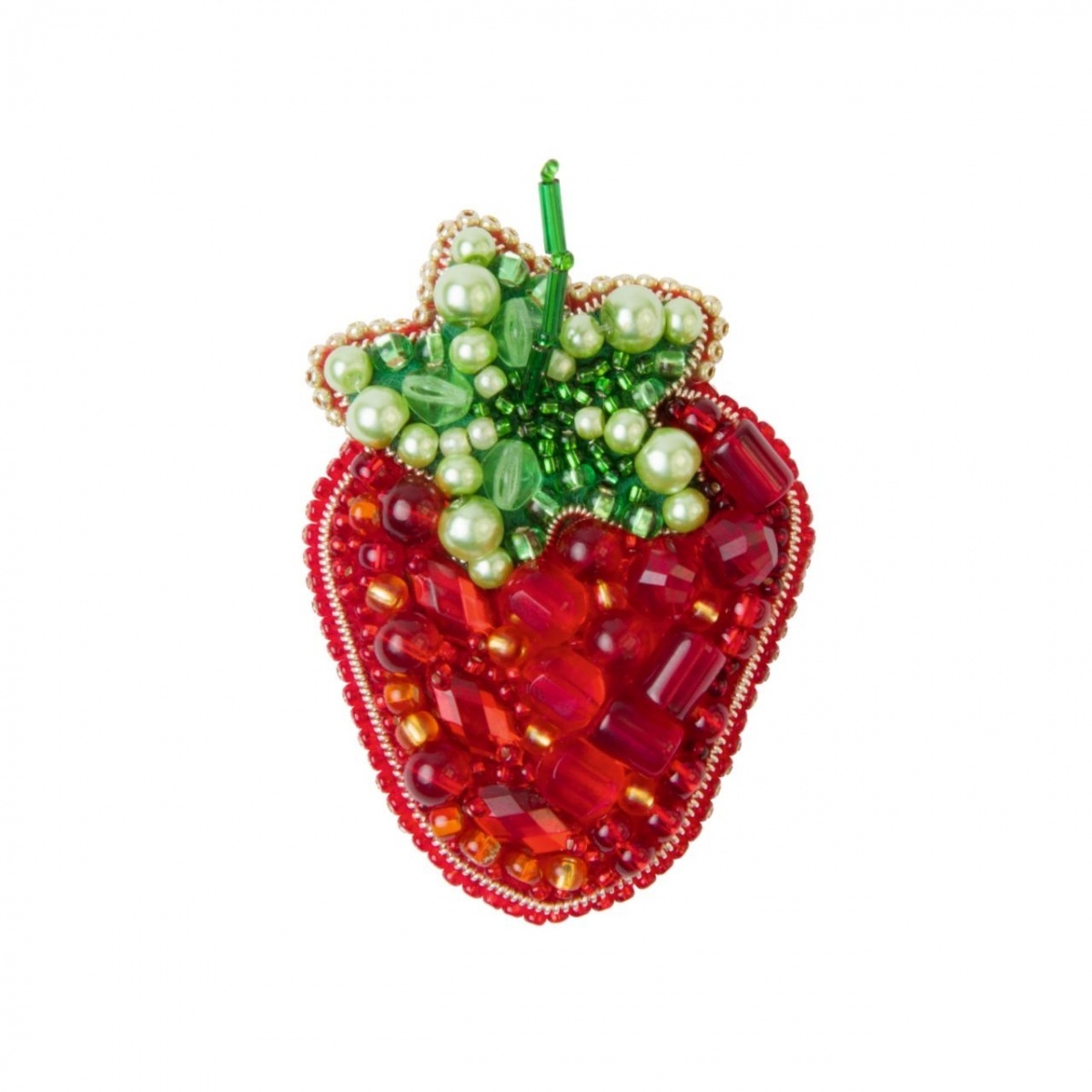 Strawberry Brooch Embroidery Kit фото 1
