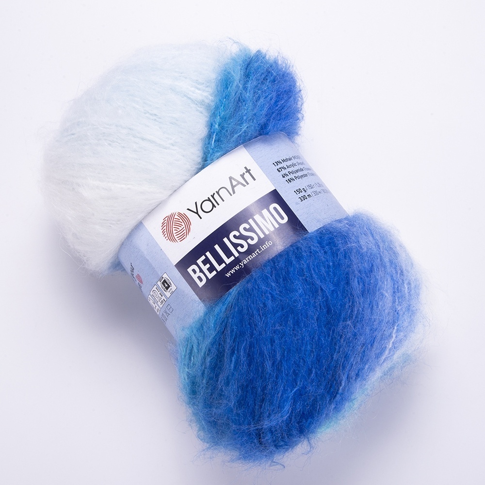YarnArt Bellissimo 13% mohair, 67% acrylic, 4% polyamide, 16% polyester, 3 Skein Value Pack, 450g фото 4