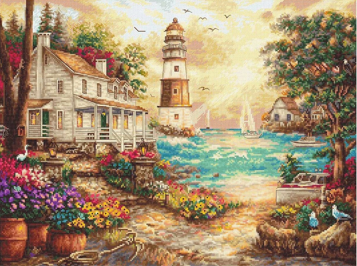 Cottage by the Sea Cross Stitch Kit фото 1