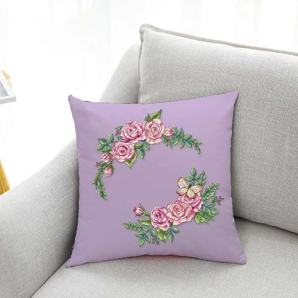 A Delicate Wreath of Roses Cross Stitch Pattern фото 6
