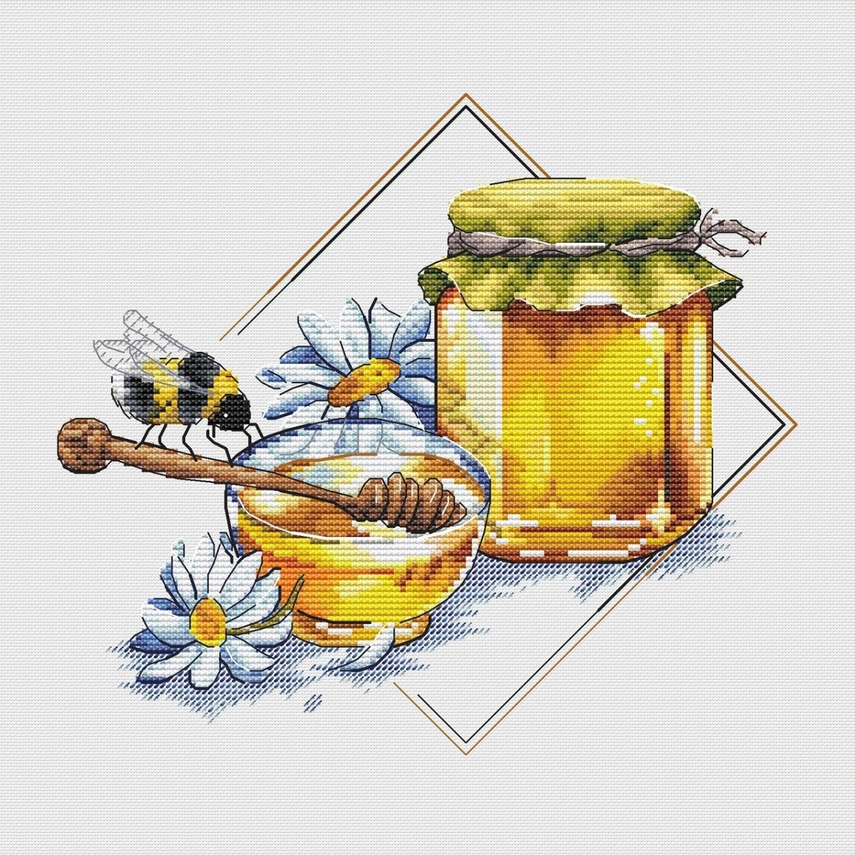 Jar of Honey Cross Stitch Chart фото 1