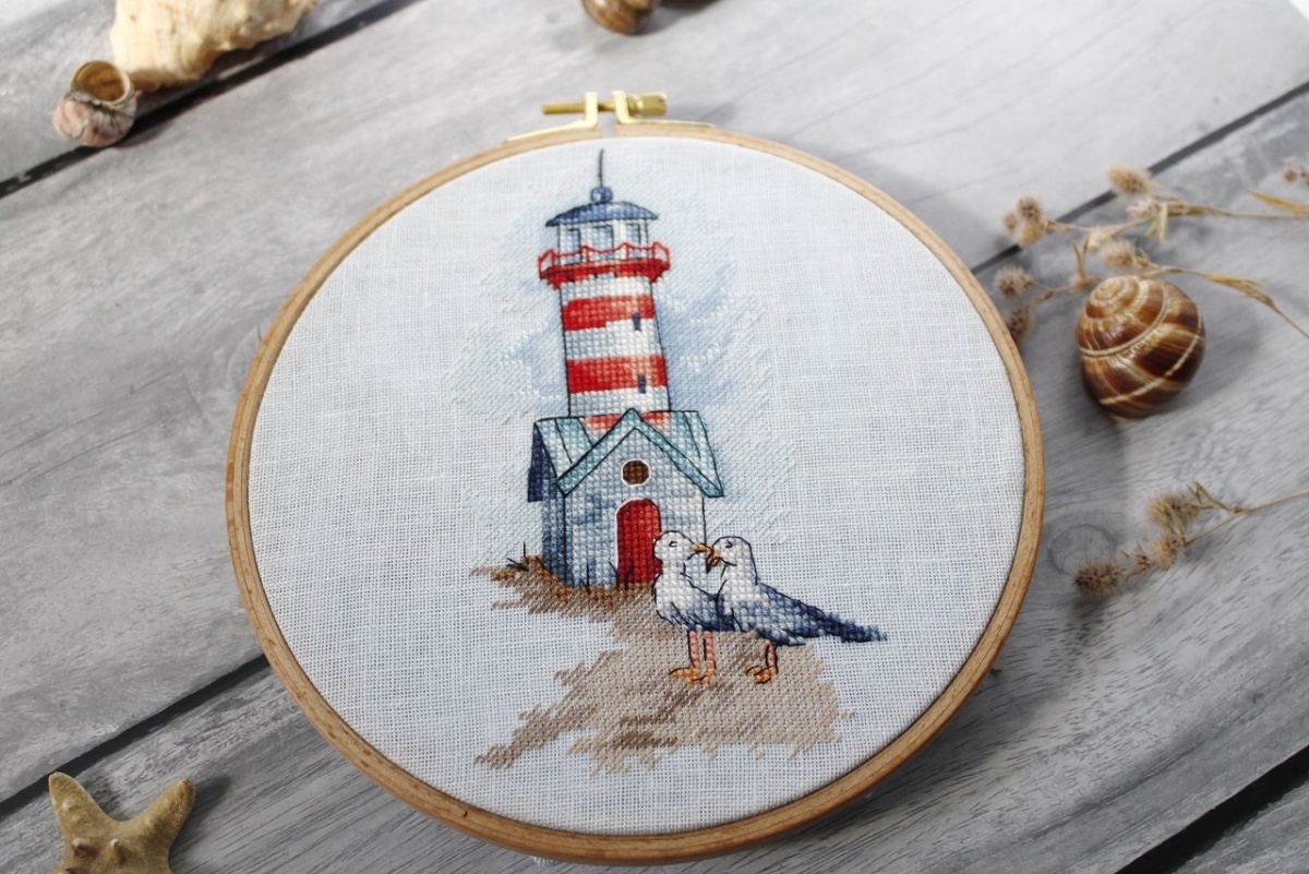 Lighthouse. Seagulls Cross Stitch Pattern фото 2