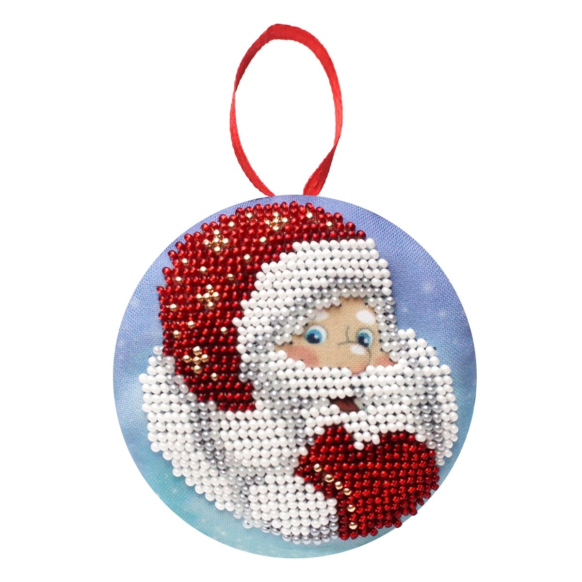 New Year's Toy Santa Claus Bead Embroidery Kit фото 1
