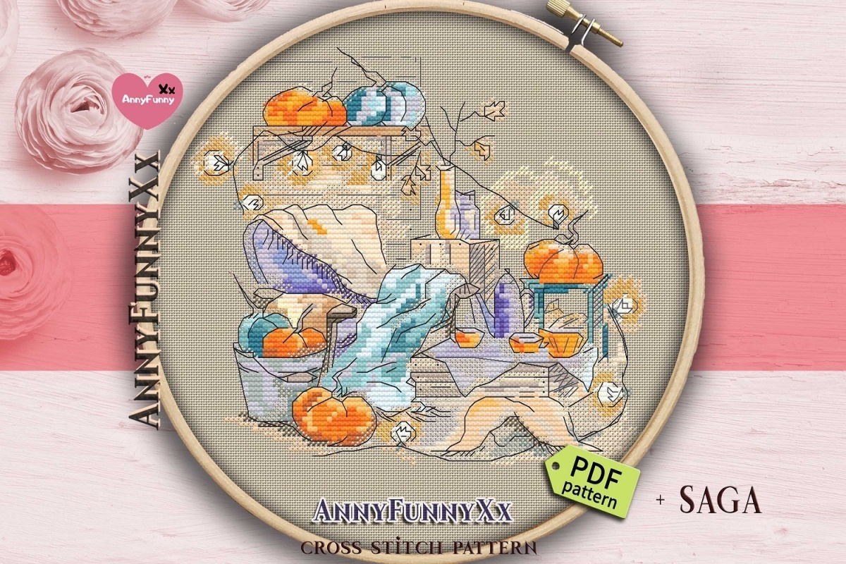 Autumn Sketches. Pumpkins Cross Stitch Pattern фото 5