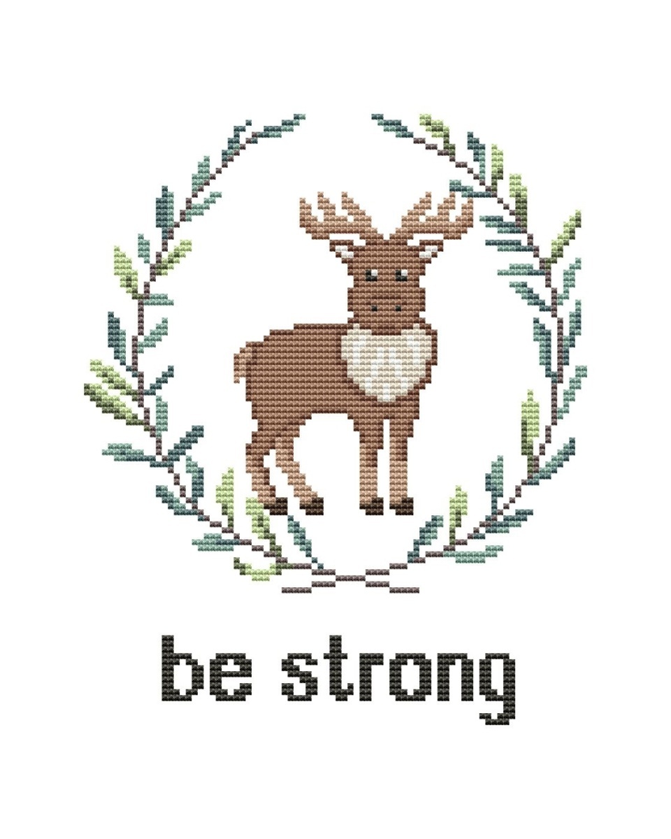 Be Strong Cross Stitch Pattern фото 1