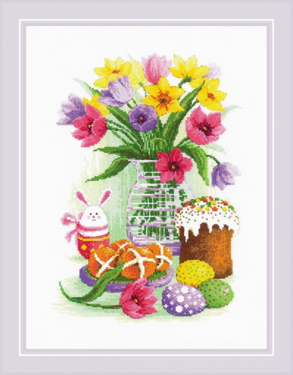 Easter Still Life with Bunny Cross Stitch Kit фото 1