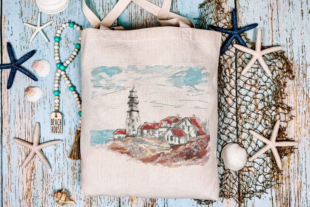 Old Lighthouse in the Village Cross Stitch Pattern фото 9