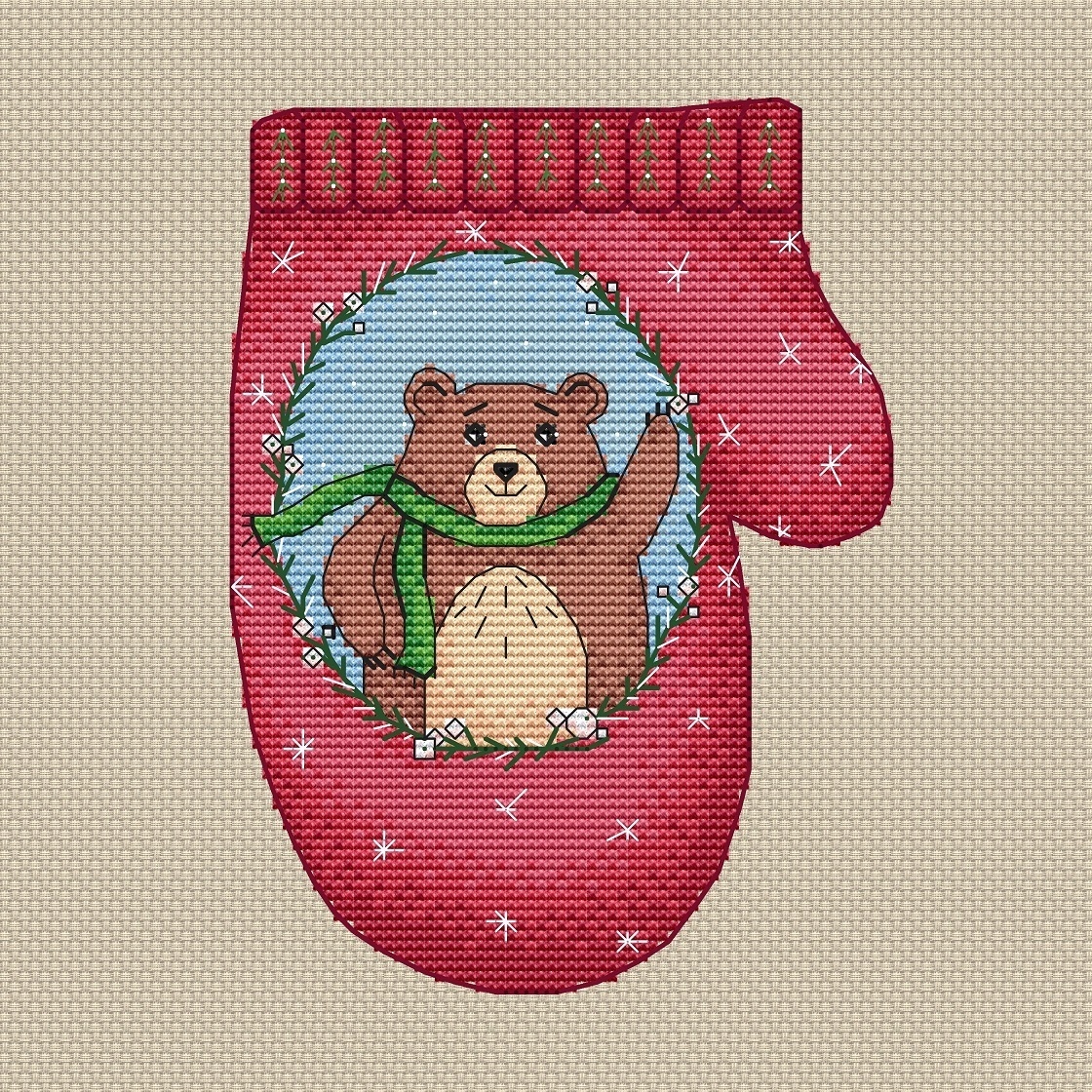Hello, Bear! Cross Stitch Pattern фото 1