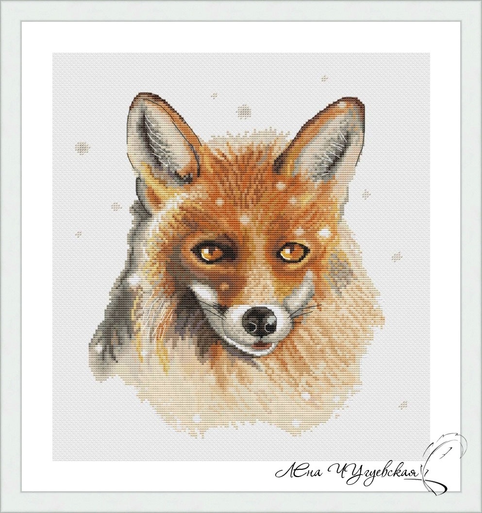 Snow Fox Cross Stitch Pattern фото 1