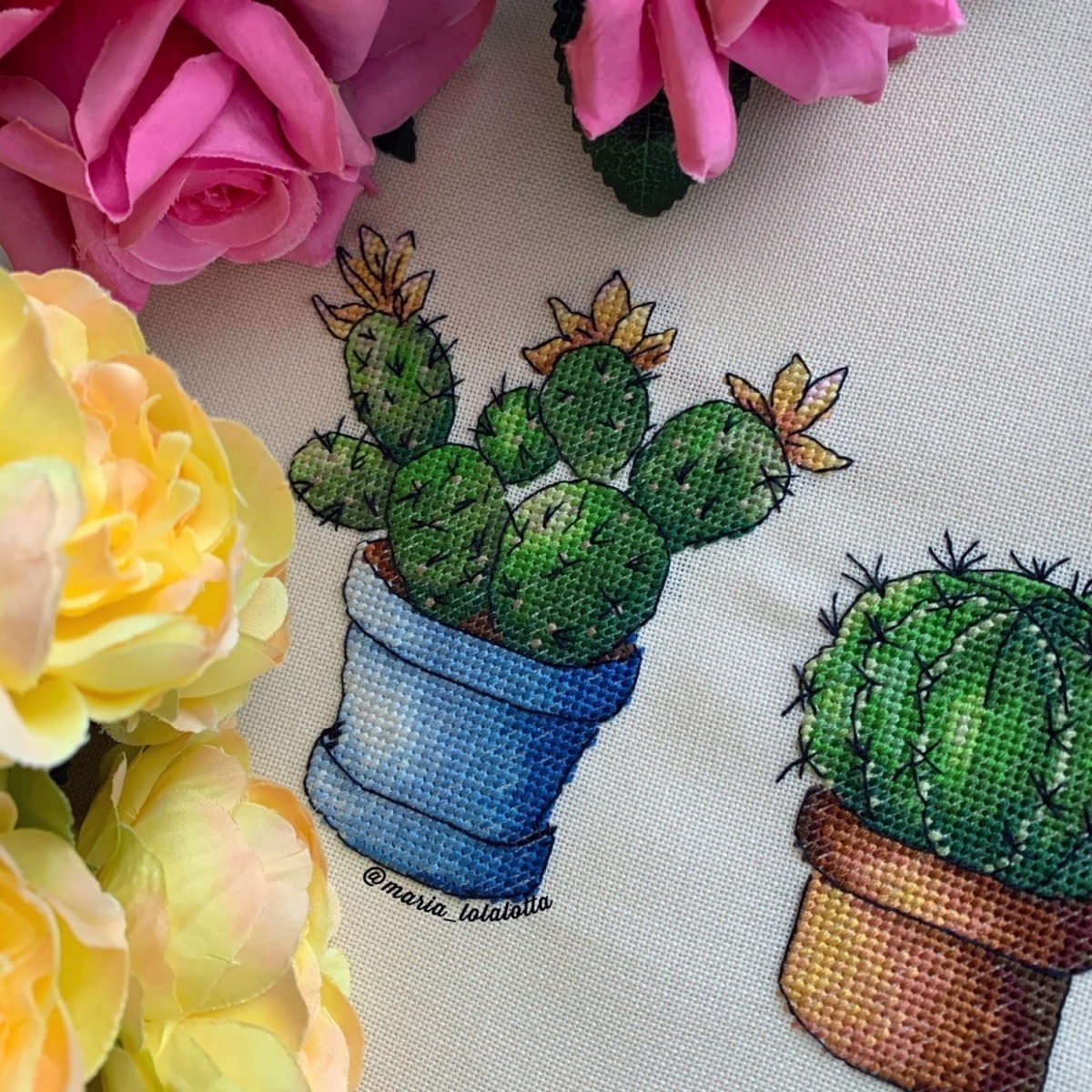 Little Cactus Flowers Cross Stitch Pattern фото 4