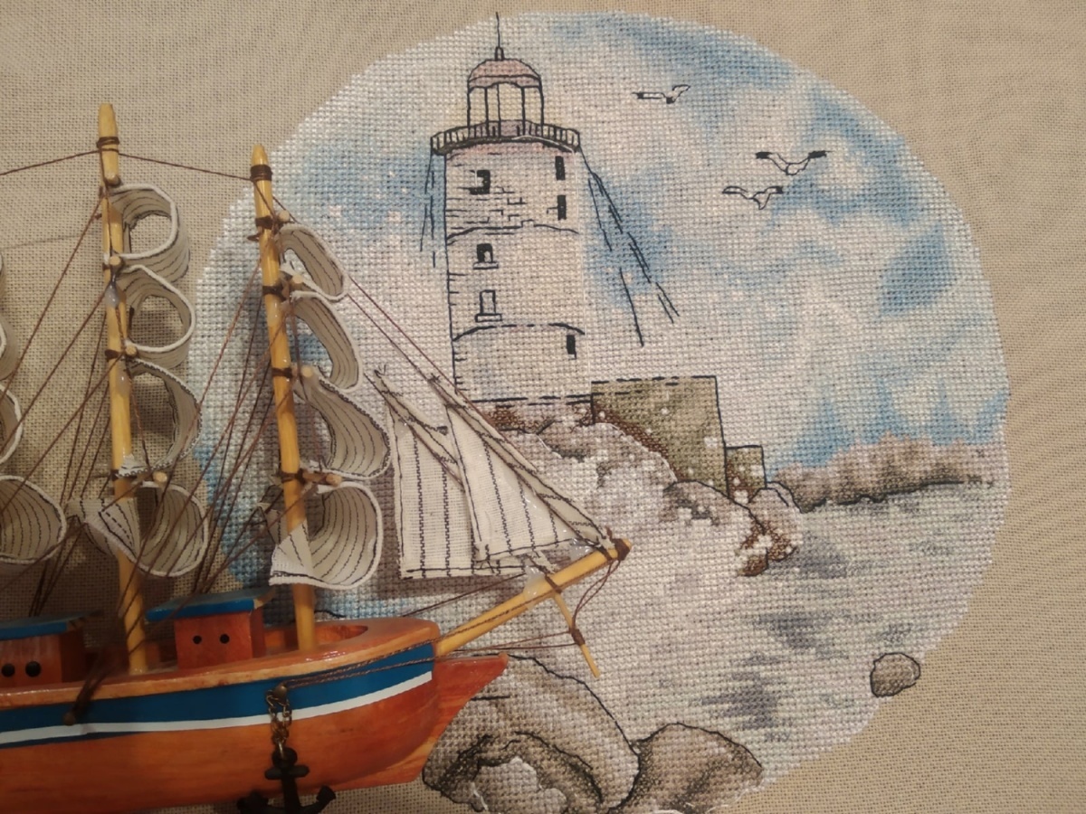 Lighthouses. Winter Cross Stitch Pattern фото 2