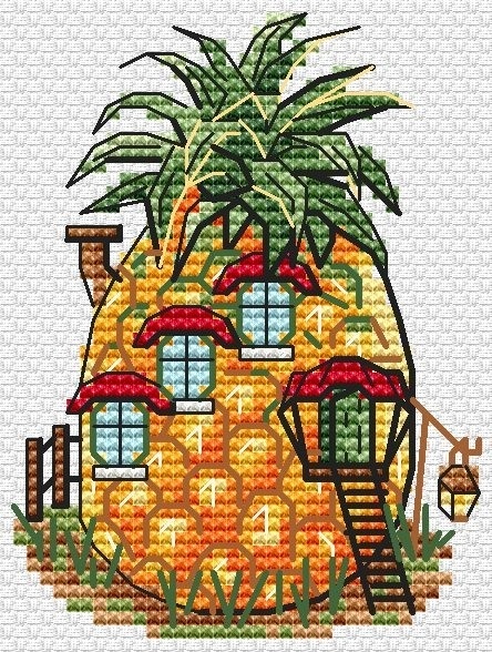 Garden Stories. Pineapple Cross Stitch Pattern фото 1