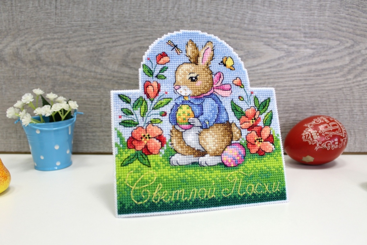 Easter Postcard Cross Stitch Kit фото 4
