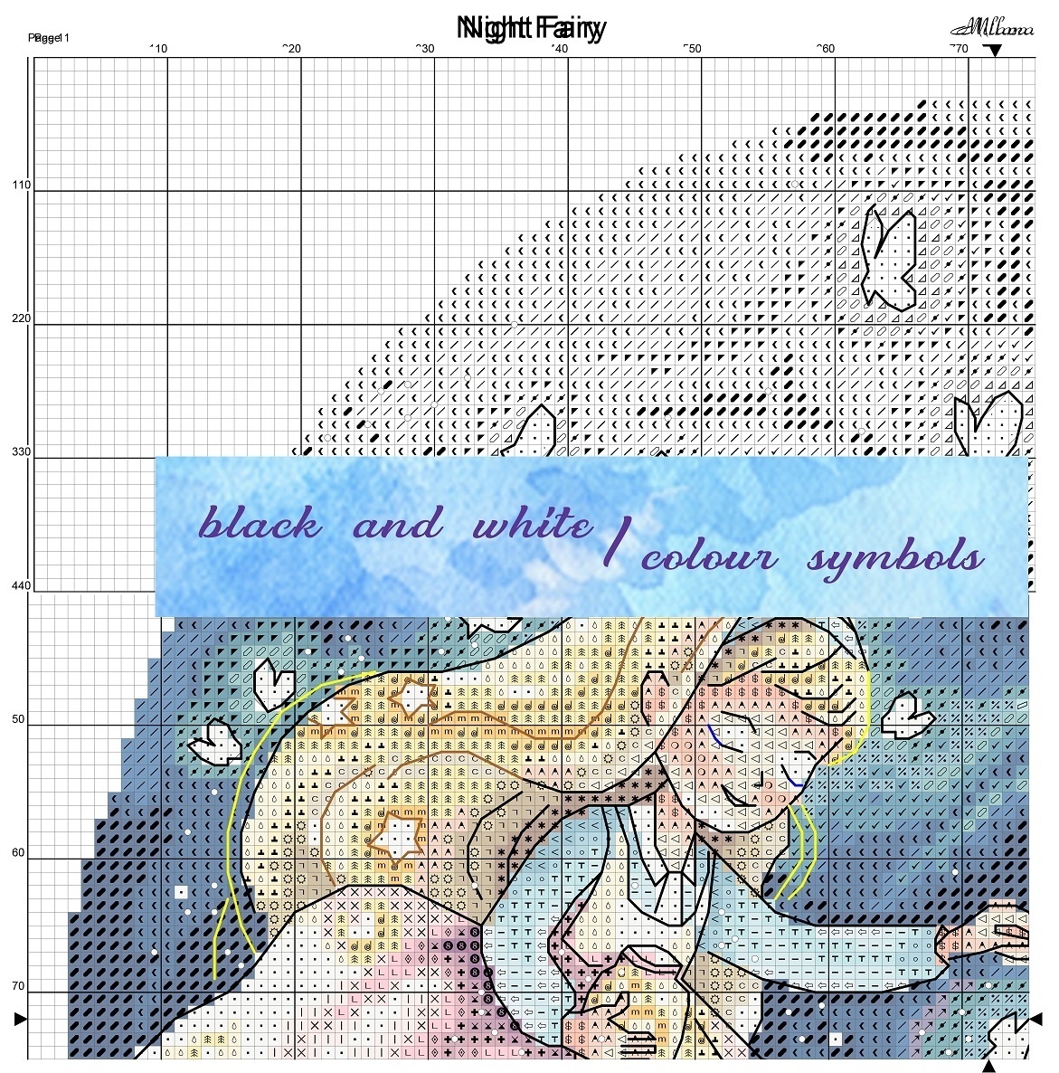 Night Fairy Cross Stitch Chart фото 10