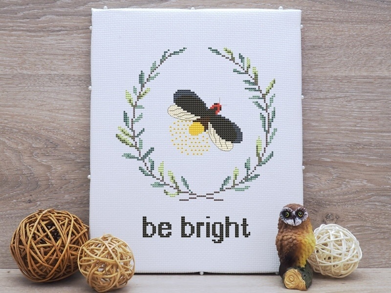 Be Bright Cross Stitch Pattern фото 2