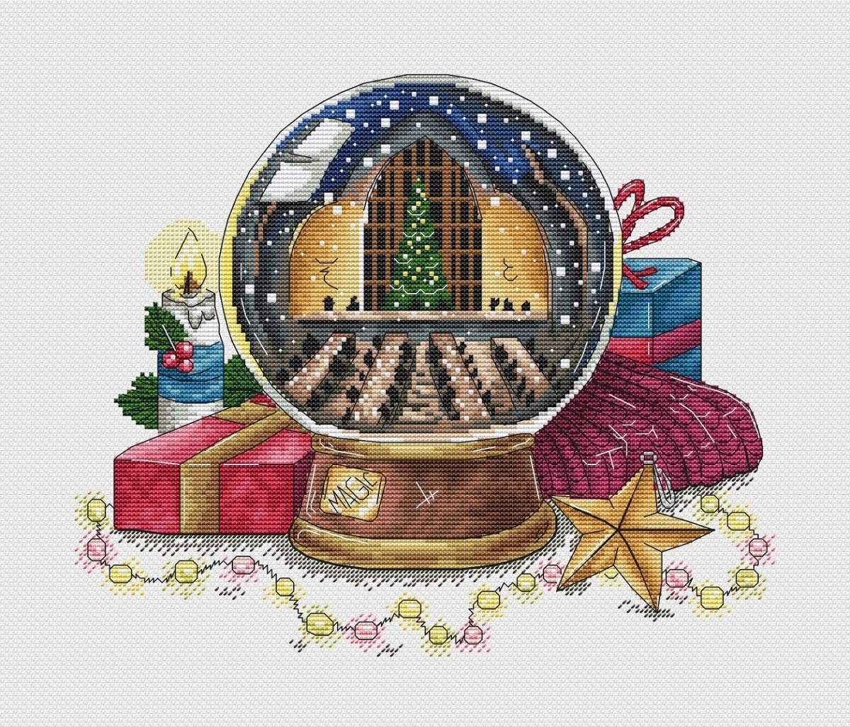 Christmas at the School of Magic Cross Stitch Pattern фото 1