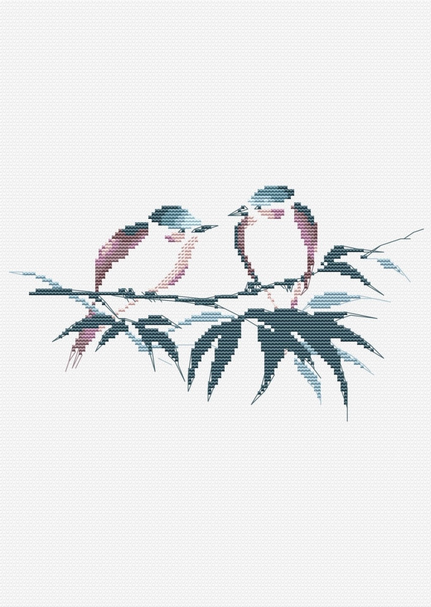 Two Birds Cross Stitch Pattern фото 1