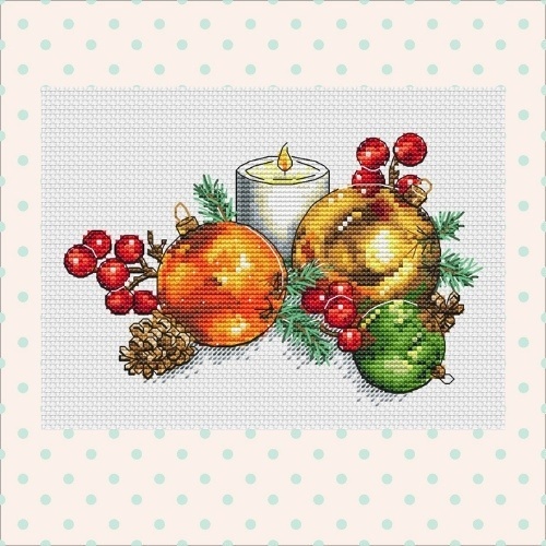 Christmas Balls Cross Stitch Pattern фото 1