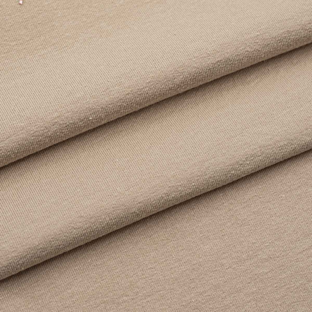 Beige Tricot with Lycra Patchwork Fabric фото 1