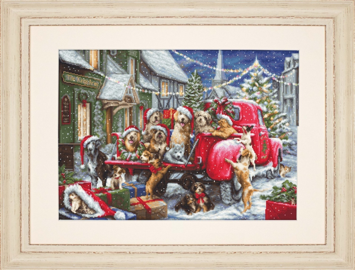 Puppies Christmas Cross Stitch Kit фото 7