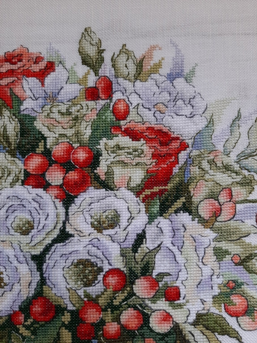 Scarlet Bouquet Cross Stitch Pattern фото 10