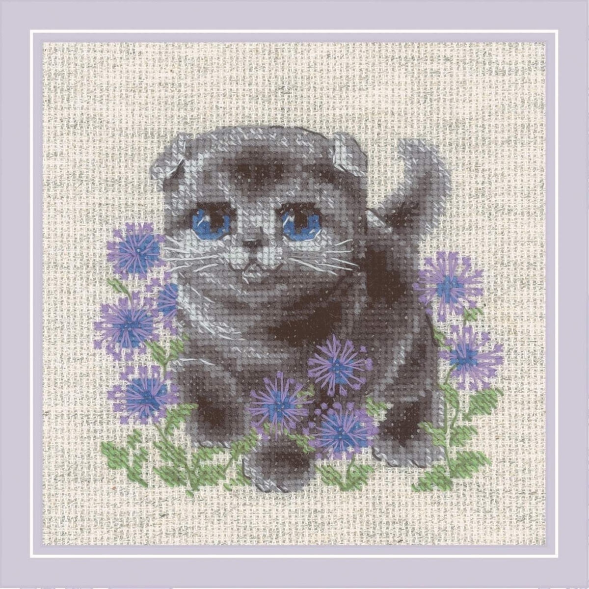 Lop-eared Kitten Cross Stitch Kit фото 1