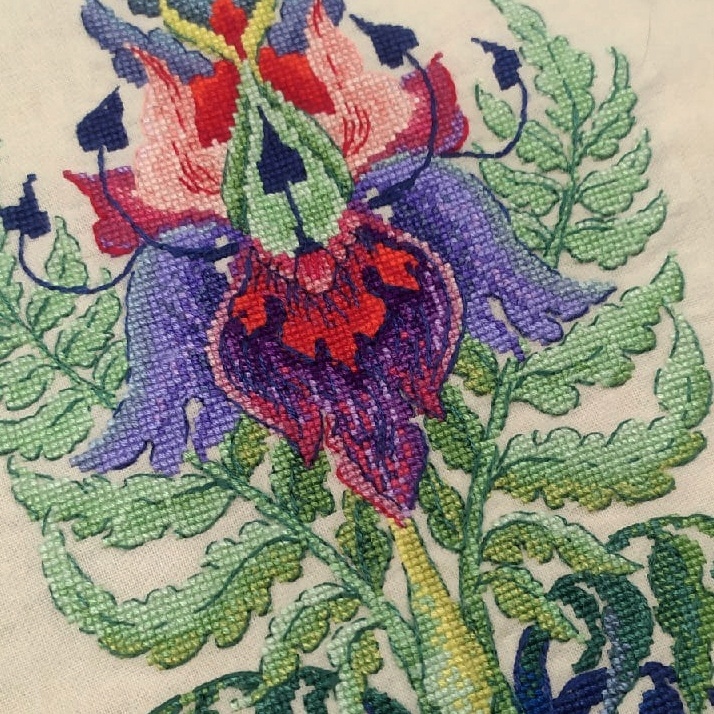 Fern Flower Cross Stitch Pattern фото 4