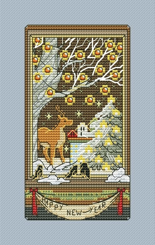 Christmas Card 10 Cross Stitch Pattern фото 1