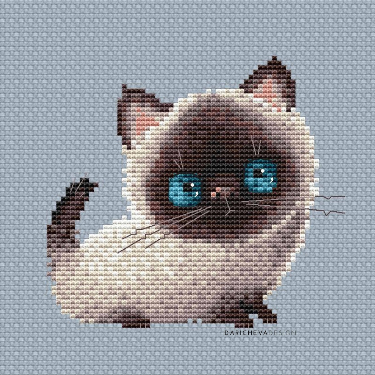 Woofy the Kitten Cross Stitch Pattern фото 4