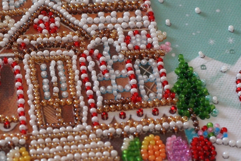 Gingerbread Bead Embroidery Kit фото 3