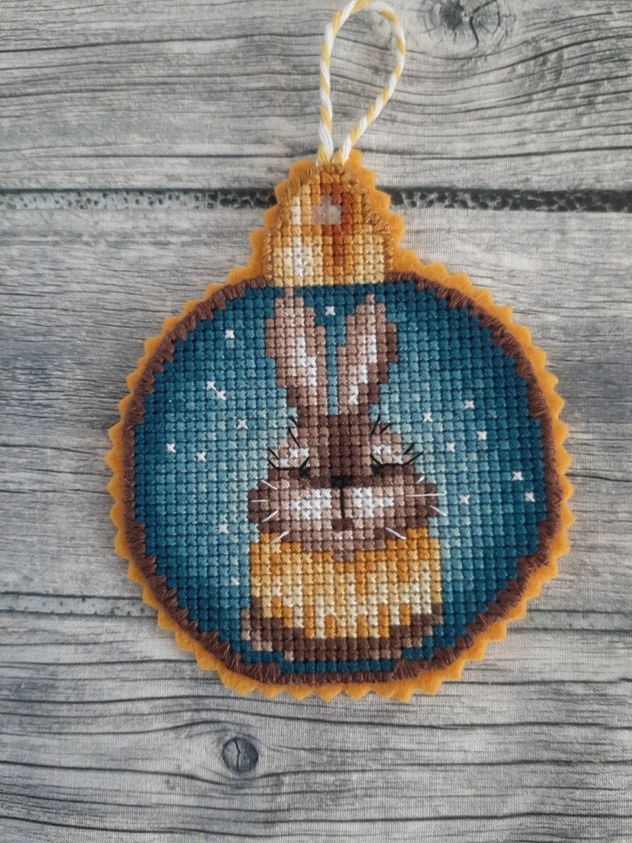 Christmas Bauble. Bunny Cross Stitch Pattern фото 2