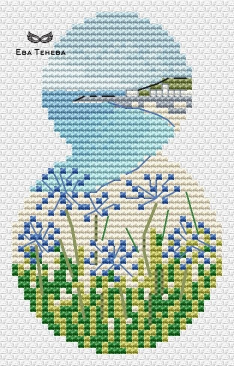 Summer Coast Cross Stitch Pattern фото 1