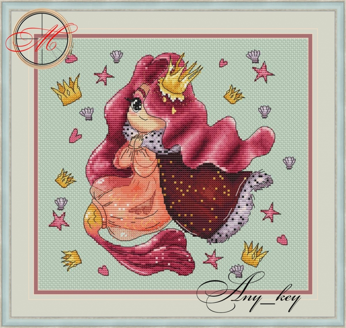 A Mermaid Princess Cross Stitch Pattern фото 1