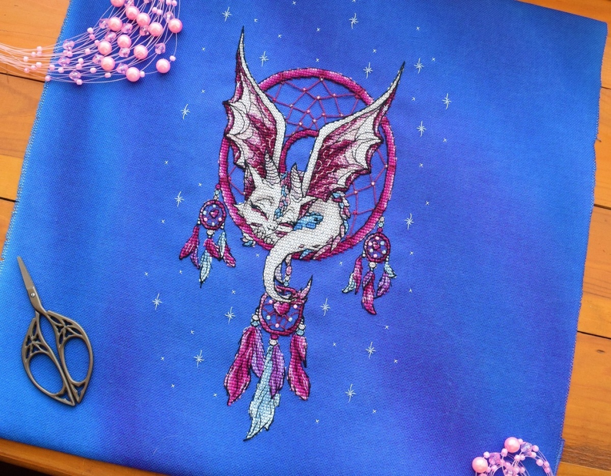 Dragon on the Dreamcatcher Cross Stitch Pattern фото 3