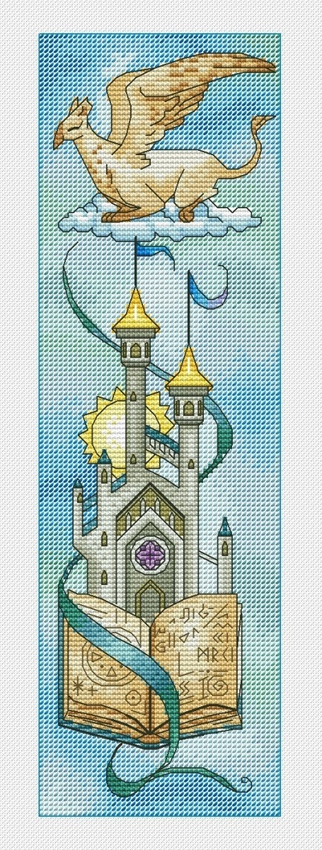 Magic Griffin Castle Cross Stitch Pattern фото 1