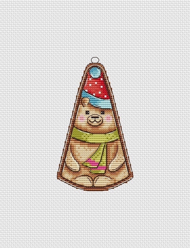 Ginger Bear Cross Stitch Pattern фото 1