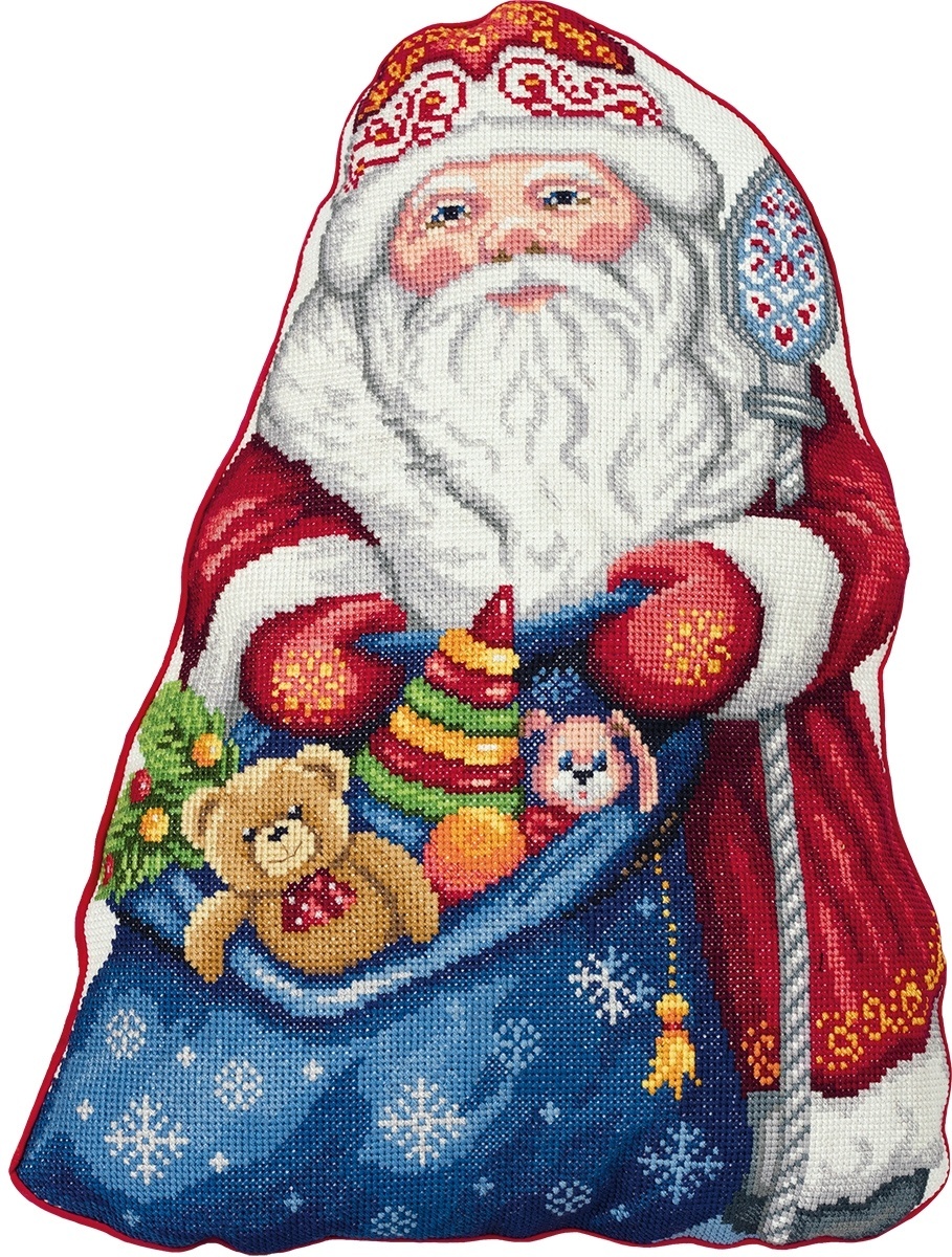 Santa Claus Cushion Front Cross Stitch Kit фото 1