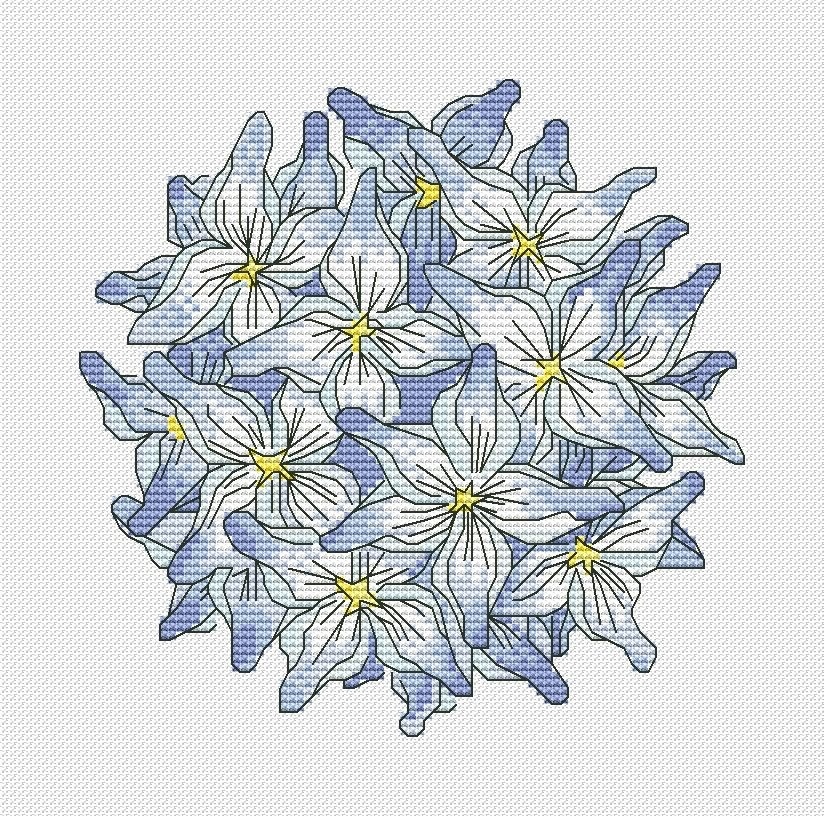 Lilac Circle Cross Stitch Pattern фото 1