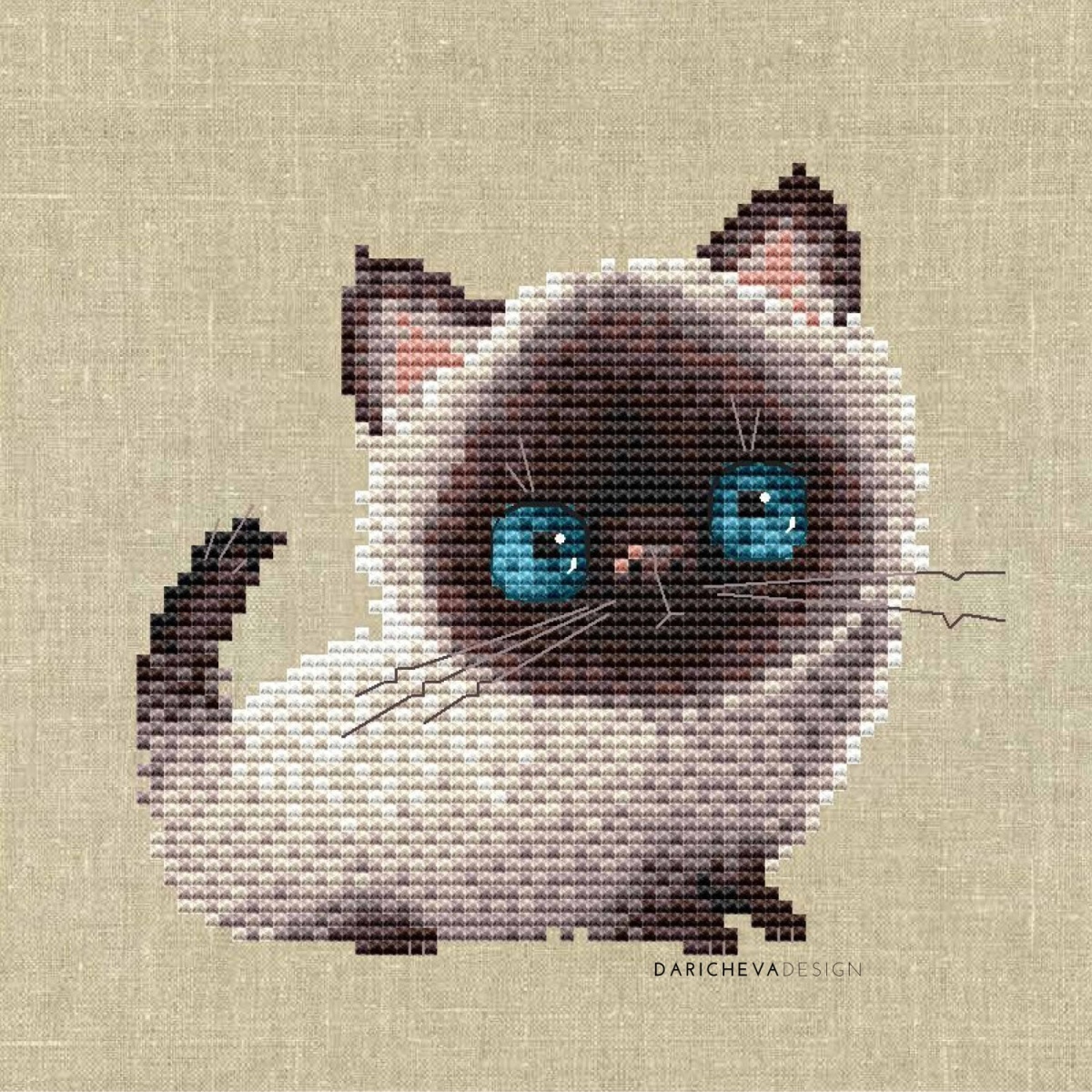 Woofy the Kitten Cross Stitch Pattern фото 6