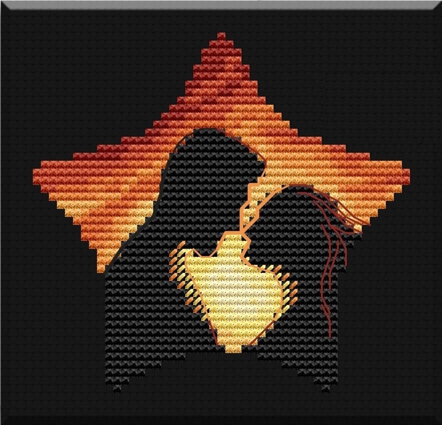 Star for Two Cross Stitch Pattern фото 1