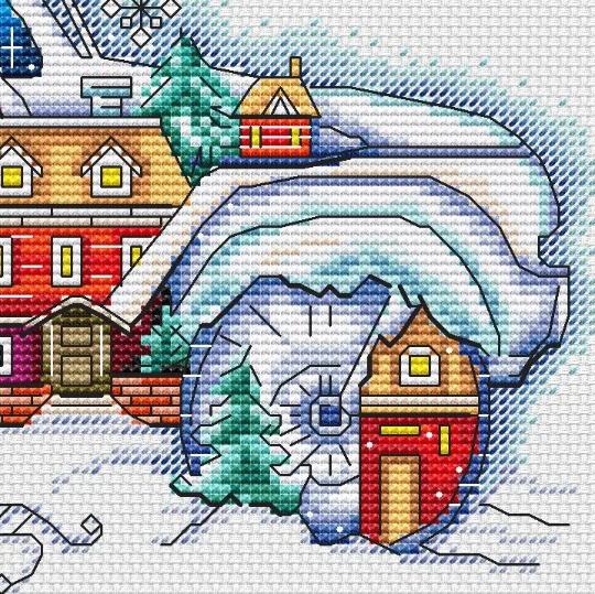 Winter Car Cross Stitch Pattern фото 5