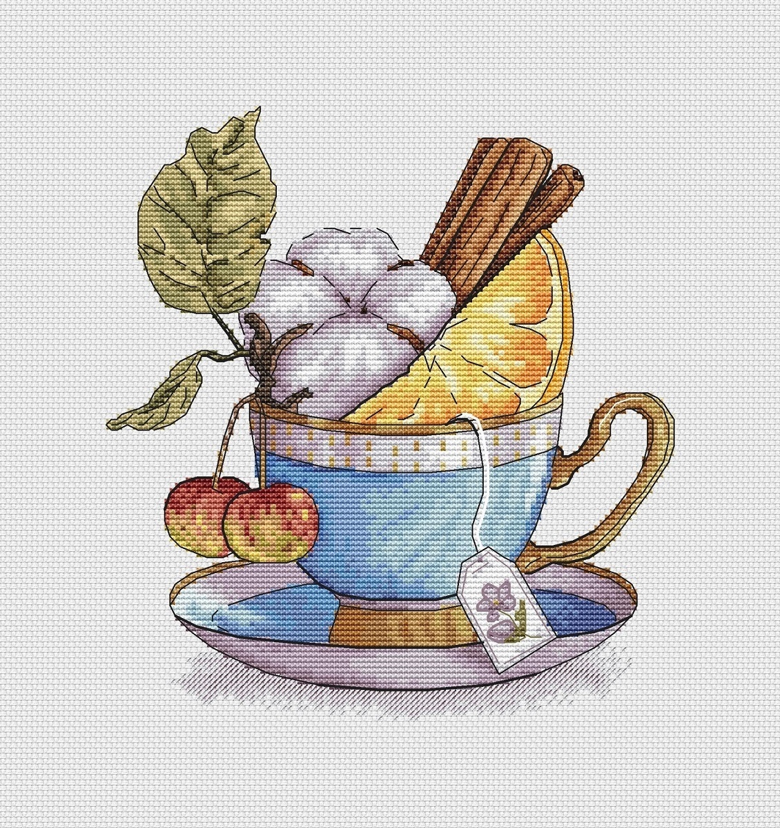 Winter Tea Cross Stitch Chart фото 2