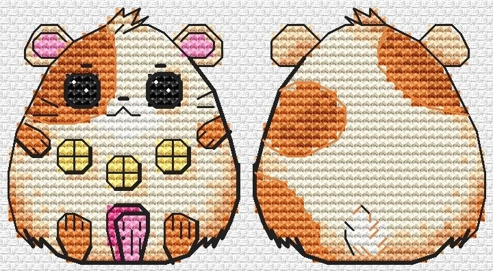 Animals Houses. Hamster Cross Stitch Pattern фото 1