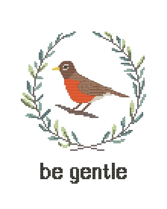 Be Gentle Cross Stitch Pattern фото 1